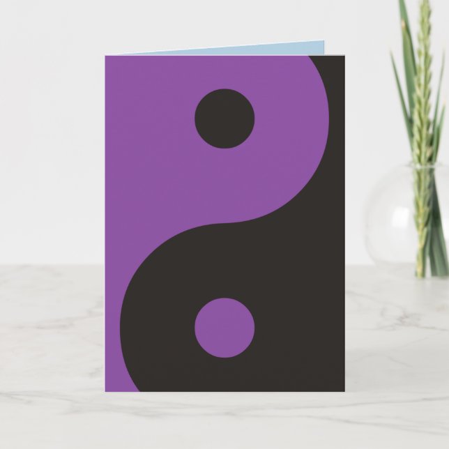 Yin Yang Symbol - solid tattoo design Card (Front)