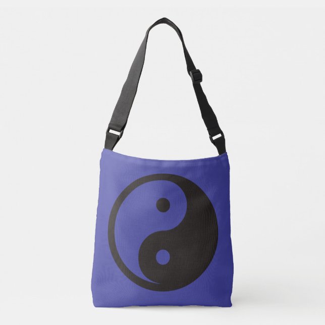 Yin Yang Symbol - solid tattoo design Crossbody Bag (Front)