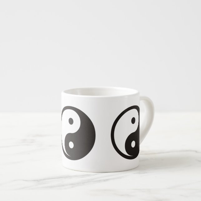 Yin Yang Symbol - solid tattoo design Espresso Cup (Front Right)