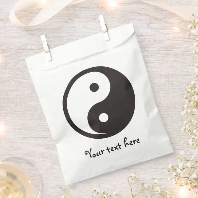 Yin Yang Symbol - solid tattoo design Favour Bag (Clipped)