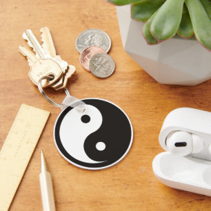 Yin Yang Symbol - solid tattoo design Keychain
