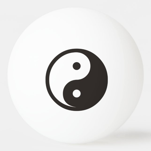 Yin Yang Symbol - solid tattoo design Ping Pong Ball (Front)