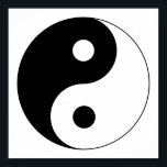 Yin Yang Symbol Spiritual Poster<br><div class="desc">Black and white Yin Yang symbol. Simple but powerful balance symbol of Taoism.</div>