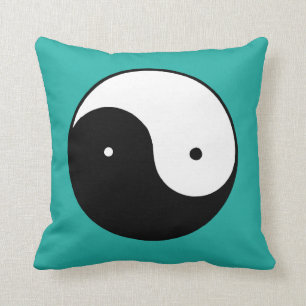 Yin Yang Symbol Throw Pillow