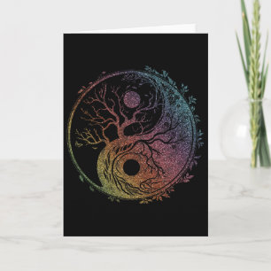 Yin Yang Symbol, Tree Of Life, Tai Chi, Qigong, Yo Card