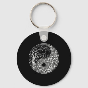 Yin Yang Symbol Tree Of Life, Tai Chi, Qigong, Yog Keychain