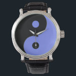 Yin Yang Symbol Watch<br><div class="desc">Yin Yang Symbol in Red & Black
 Stylish contemporary wristwatch featuring the Taoist Yin Yang sign.</div>