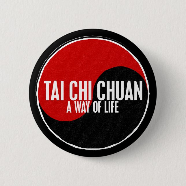 Yin Yang Tai Chi Chuan 1 2 Inch Round Button (Front)
