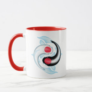 Yin Yang Tancho Koi Mug