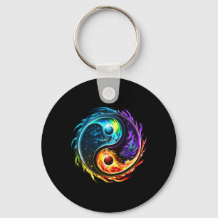 Yin Yang, Taoism, Tai Chi, Qi Gong, Polarity, Dual Keychain