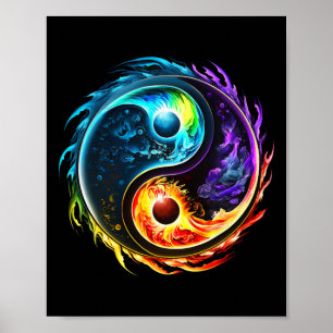 Yin Yang, Taoism, Tai Chi, Qi Gong, Polarity, Dual Poster