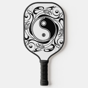 Yin Yang Tattoo Ornamental Style Pickleball Paddle
