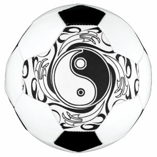 Yin Yang Tattoo Ornamental Style Soccer Ball