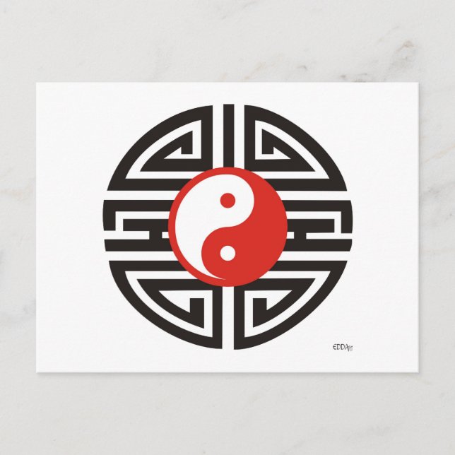 Yin Yang Tattoo Postcard (Front)