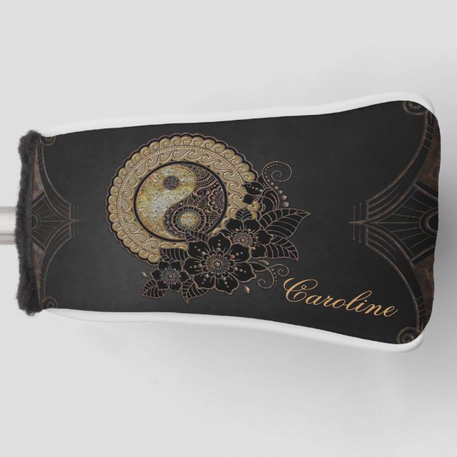 Yin yang the symbol that represents balance  golf head cover (Front)