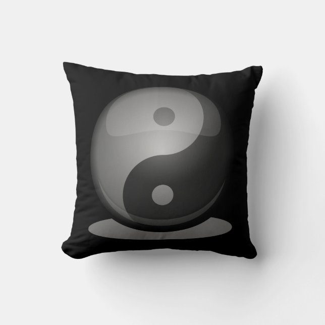 Yin Yang Throw Pillow (Front)