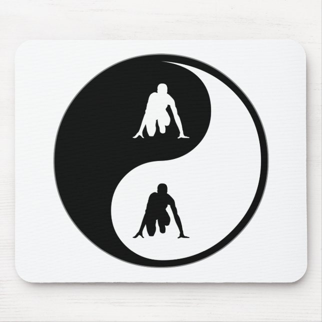 Yin Yang Track Mouse Pad (Front)