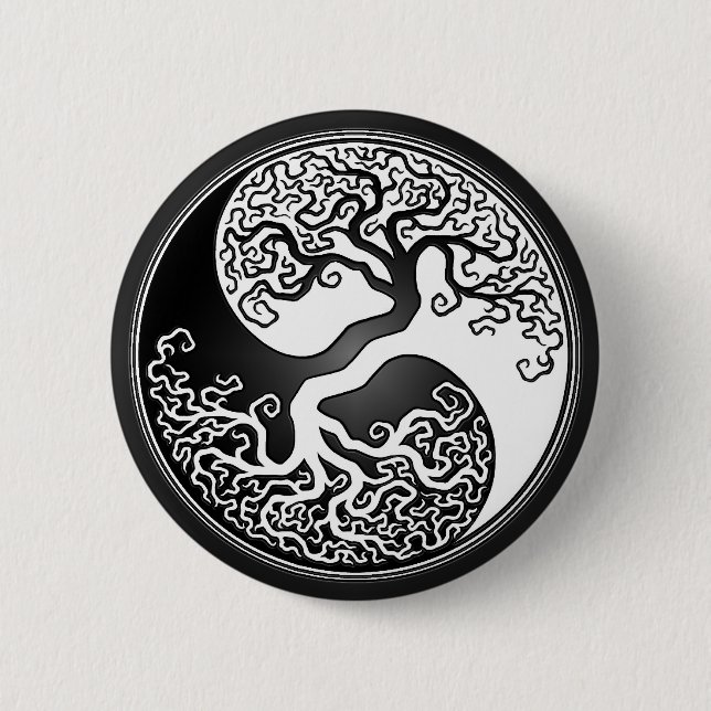 Yin Yang Tree 2 Inch Round Button (Front)