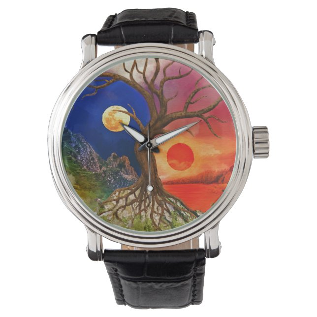 Yin Yang Tree Landscape Watch (Front)