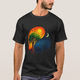 Yin Yang Tree - Meditation Yoga Buddhist Symbol T-Shirt
