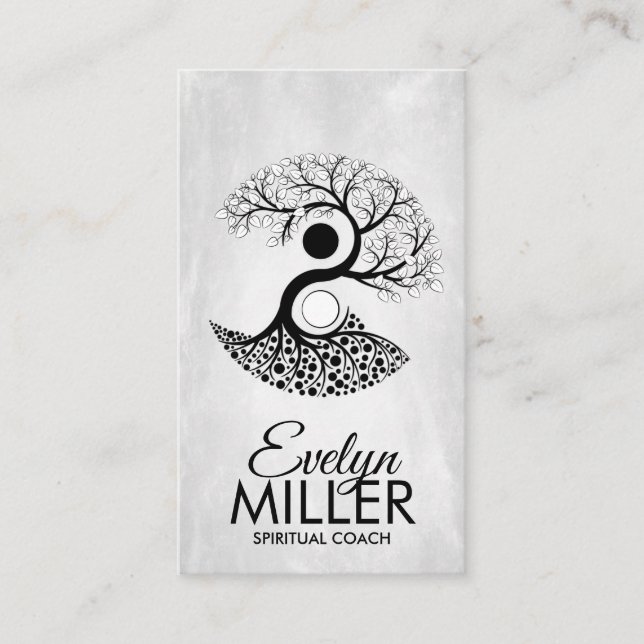 Yin Yang Tree of life Business Card (Front)