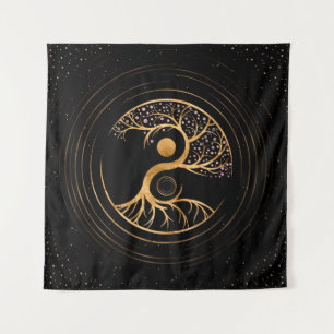 Yin Yang Tree of life - Fluorite and Gold Tapestry