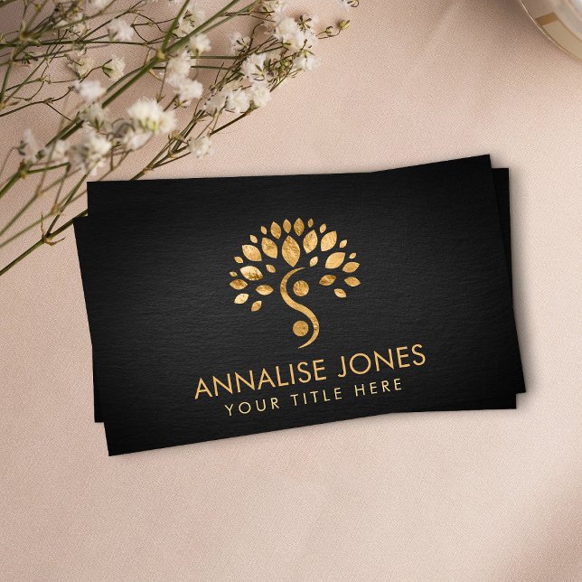 Yin Yang Tree of life - Golden Business Card (Creator Uploaded)