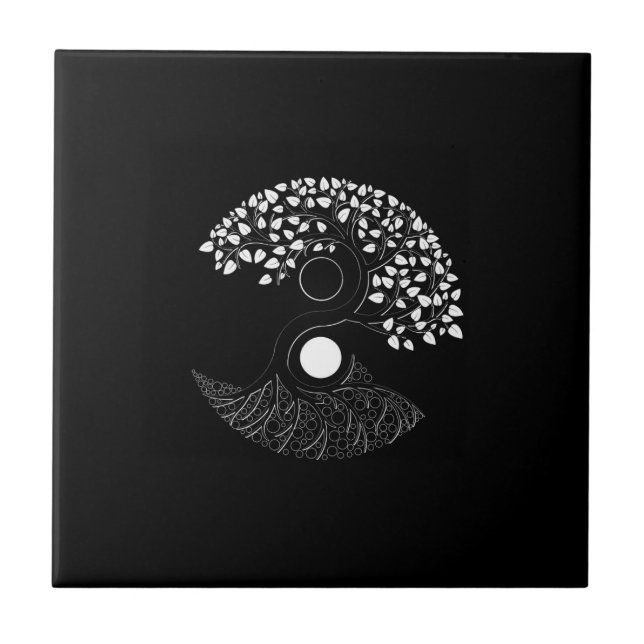 Yin Yang Tree of life Tile (Front)