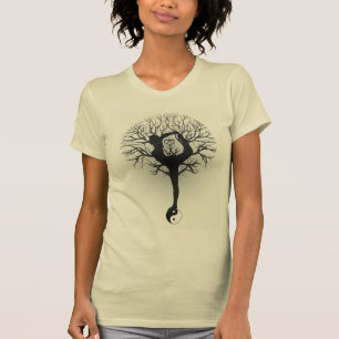 Yin Yang, Tree of Life, Women, Yoga T-Shirt