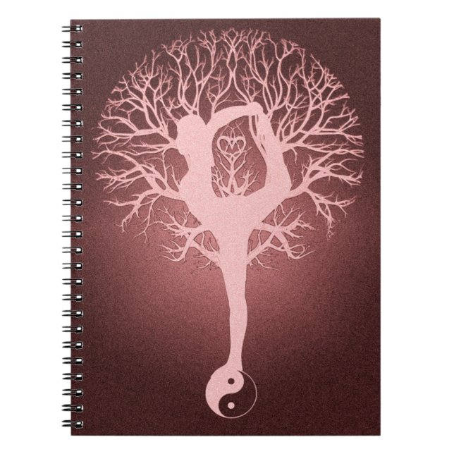 Yin yang, tree of life, yoga, harmony notebook (Front)