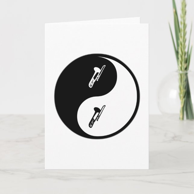 Yin Yang Trombone Card (Front)