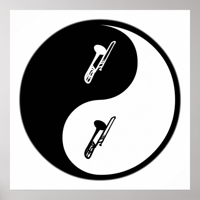 Yin Yang Trombone Poster (Front)