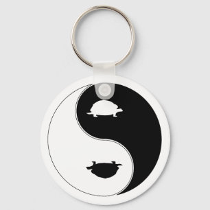 Yin Yang Turtle Keychain