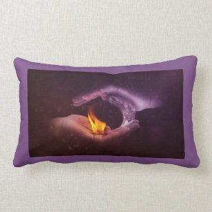 Yin-yang twin flames lumbar pillow