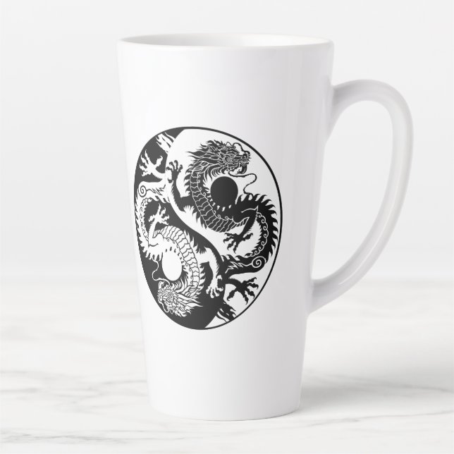 YIN YANG TWO DRAGONS LATTE MUG (Right)