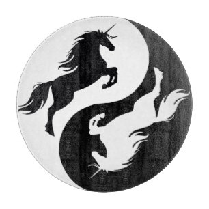 Yin Yang Unicorn Cutting Board