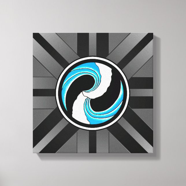 Yin Yang Waves Canvas Print (Front)