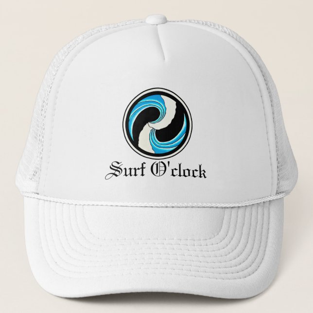 Yin Yang Waves Trucker Hat (Front)