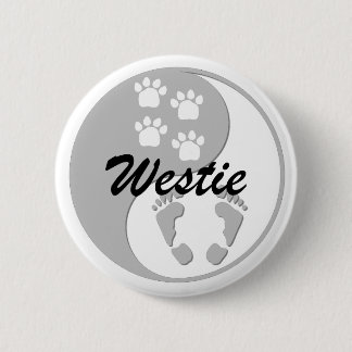 yin yang westie 2 inch round button