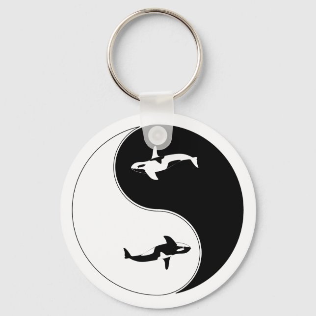 Yin Yang Whale Keychain (Front)