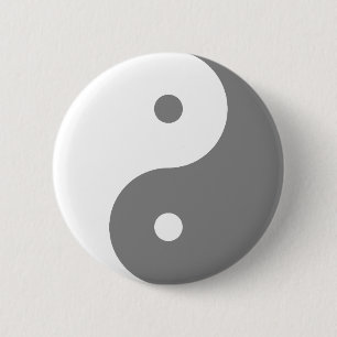 Yin Yang - white 2 Inch Round Button