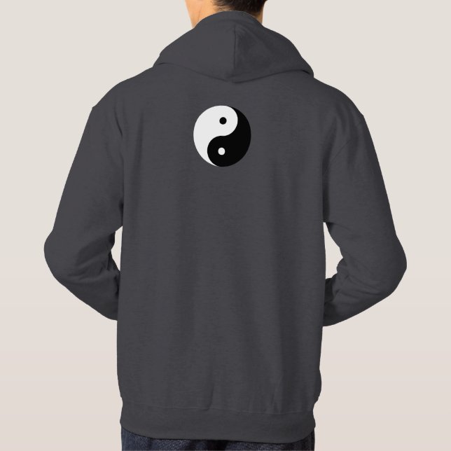 Yin Yang - white black Hoodie (Back)