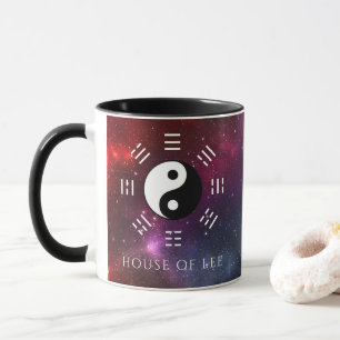 Yin Yang with Bagua Trigram Symbols I-Ching Mug