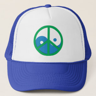 Yin-Yang with Peace sign Trucker Hat