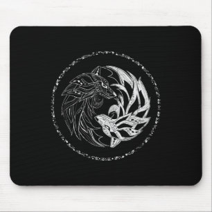 Yin Yang, Wolf, Wolves, Yinyang, Chi Gong Taichi, Mouse Pad