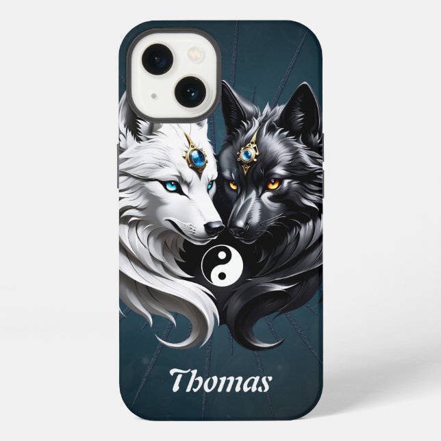 Yin Yang Wolves.  iPhone Case (Back)