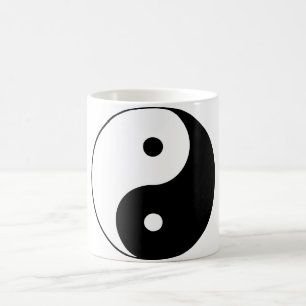 Yin Yang Ying Taoism Sign Chinese Taijitu Black Coffee Mug