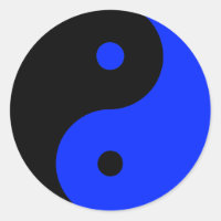Yin Yang Ying Taoism Sign Chinese Taijitu Blue