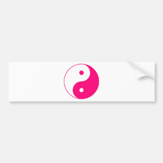 Yin Yang Ying Taoism Sign Chinese Taijitu Pink Bumper Sticker