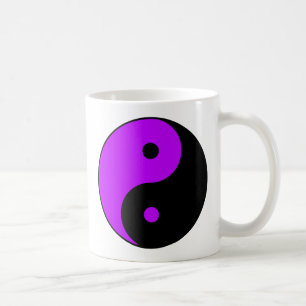 Yin Yang Ying Taoism Sign Chinese Taijitu Purple Coffee Mug